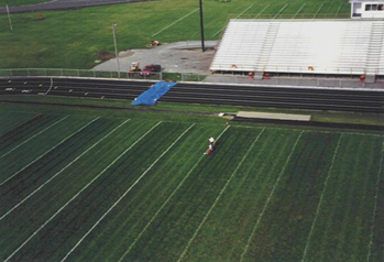 Lining a football field, by me